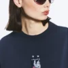 Toffs lockeres, kastenförmiges Fußball-T-Shirt – Dunkelblau Toffs lockeres, kastenförmiges Fußball-T-Shirt – Dunkelblau