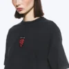 Toffs lockeres, kastenförmiges Fußball-T-Shirt – Off-Black Toffs lockeres, kastenförmiges Fußball-T-Shirt – Off-Black