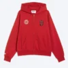 Toffs Loose Fit Zip Football Kapuzenpullover – Leuchtend Rot Toffs Loose Fit Zip Football Kapuzenpullover – Leuchtend Rot