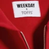 Toffs Loose Fit Zip Football Kapuzenpullover – Leuchtend Rot Toffs Loose Fit Zip Football Kapuzenpullover – Leuchtend Rot