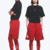 Toffs Relaxed Jersey Fußballshorts – Leuchtend Rot