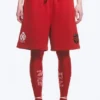 Toffs Relaxed Jersey Fußballshorts – Leuchtend Rot