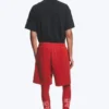 Toffs Relaxed Jersey Fußballshorts – Leuchtend Rot