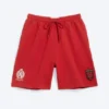 Toffs Relaxed Jersey Fußballshorts – Leuchtend Rot