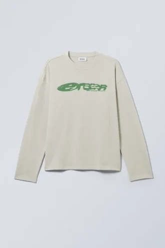 Tolles, kastenförmiges Langarmshirt mit Print – Erazer Dusty Mole