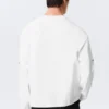 Tolles, kastenförmiges Langarmshirt mit Print – Weiß – Airways Tolles, kastenförmiges Langarmshirt mit Print – Weiß – Airways