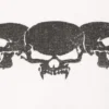 Tolles, kastenförmiges Langarmshirt mit Print – Weiß – Totenkopf-Flamme