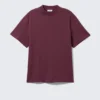 Tolles T-Shirt aus schwerem Stoff – Dunkelrosa Tolles T-Shirt aus schwerem Stoff – Dunkelrosa