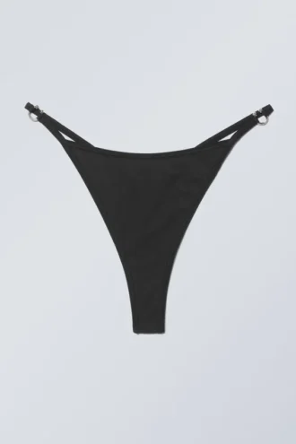 Tori Piercing Tanga-String – Schwarz