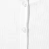 Transparente, gerippte Strickjacke – Weiß Transparente, gerippte Strickjacke – Weiß