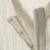 Transparente Strickjacke aus Leinenmischung – Ecru Transparente Strickjacke aus Leinenmischung – Ecru