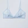Transparenter Spitzen-Triangel-BH – Hellblau Transparenter Spitzen-Triangel-BH – Hellblau