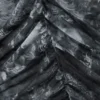 Transparentes, gerafftes Mesh-Oberteil – schwarzer Barock-Print Transparentes, gerafftes Mesh-Oberteil – schwarzer Barock-Print