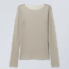 Transparentes Langarmshirt – Hellgrau Transparentes Langarmshirt – Hellgrau