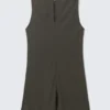 Transparentes, ärmelloses Mini-Kleid mit U-Boot-Ausschnitt – Dunkelgrau Transparentes, ärmelloses Mini-Kleid mit U-Boot-Ausschnitt – Dunkelgrau
