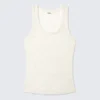 Transparentes, ärmelloses Spitzen-Tanktop – Off-White Transparentes, ärmelloses Spitzen-Tanktop – Off-White