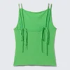 Träger-Jersey-Tanktop mit U-Boot-Ausschnitt – Hellgrün Träger-Jersey-Tanktop mit U-Boot-Ausschnitt – Hellgrün
