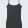 Träger-Mini-Slip-Kleid – Schwarz Träger-Mini-Slip-Kleid – Schwarz