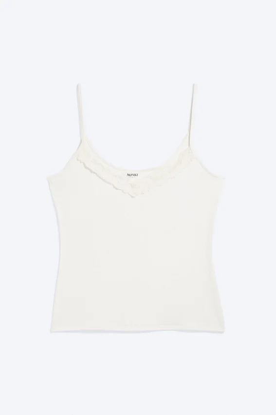 Trägerhemd mit Schnürung – Off-White Trägerhemd mit Schnürung – Off-White