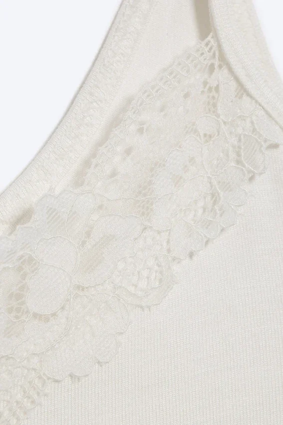 Trägerhemd mit Schnürung – Off-White Trägerhemd mit Schnürung – Off-White