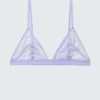 Triangel-BH aus gewellter Spitze – Helllila Triangel-BH aus gewellter Spitze – Helllila