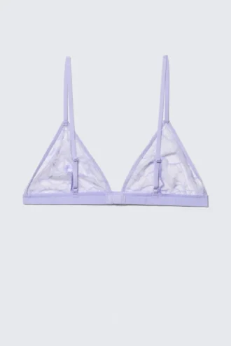Triangel-BH aus gewellter Spitze – Helllila
