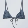 Triangel-Bikini-Oberteil – Blau schimmernd Triangel-Bikini-Oberteil – Blau schimmernd