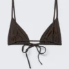 Triangel-Bikini-Oberteil – Dunkelbraun Triangel-Bikini-Oberteil – Dunkelbraun