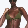 Triangel-Bikini-Oberteil – Dunkelgrün – Schimmer Triangel-Bikini-Oberteil – Dunkelgrün – Schimmer