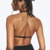 Triangel-Bikini-Oberteil mit Neckholder und U-Ausschnitt – Schwarz Triangel-Bikini-Oberteil mit Neckholder und U-Ausschnitt – Schwarz