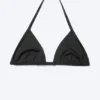 Triangel-Bikini-Oberteil mit Neckholder und U-Ausschnitt – Schwarz Triangel-Bikini-Oberteil mit Neckholder und U-Ausschnitt – Schwarz