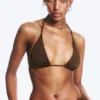 Triangel-Bikini-Oberteil mit Trägern – Dunkelbraun Triangel-Bikini-Oberteil mit Trägern – Dunkelbraun