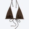 Triangel-Bikini-Oberteil mit Trägern – Dunkelbraun Triangel-Bikini-Oberteil mit Trägern – Dunkelbraun