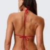 Triangel-Bikini-Oberteil zum Binden – Leuchtend Rot Triangel-Bikini-Oberteil zum Binden – Leuchtend Rot