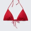 Triangel-Bikini-Oberteil zum Binden – Leuchtend Rot Triangel-Bikini-Oberteil zum Binden – Leuchtend Rot