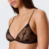 Triangel-Spitzen-BH – Schwarz Triangel-Spitzen-BH – Schwarz