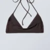 Turn Halter-Bikini-Oberteil – Dunkelbraun Turn Halter-Bikini-Oberteil – Dunkelbraun