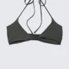 Turn Halter-Bikini-Oberteil – Dunkelgrau Turn Halter-Bikini-Oberteil – Dunkelgrau
