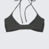 Turn Halter-Bikini-Oberteil – Dunkelgrau Turn Halter-Bikini-Oberteil – Dunkelgrau