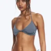 Turn Halter-Bikini-Oberteil – Dusty Blue – Shimmer Turn Halter-Bikini-Oberteil – Dusty Blue – Shimmer