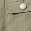 Twill-Hose mit niedriger Taille und Bootcut-Schnitt – Khaki-Grün Twill-Hose mit niedriger Taille und Bootcut-Schnitt – Khaki-Grün