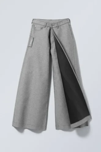Unifrom™ + Weekday Limited Edition Folder Jeans – Zweifarbig Grau