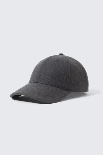 Unisex-Baseballkappe aus Wollmischung – Dunkelgrau