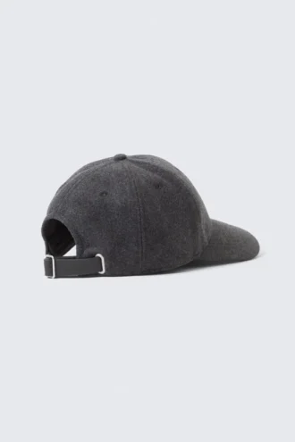 Unisex-Baseballkappe aus Wollmischung – Dunkelgrau