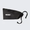 Unisex-Sonnenbrille mit markantem rechteckigem Rahmen – Schwarz – Schwarze Gläser
