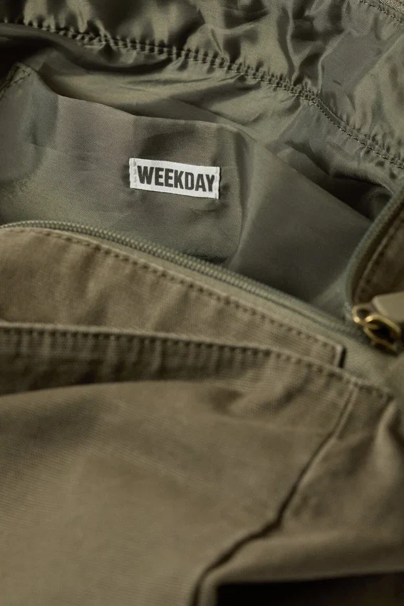 Unisex-Umhängetasche aus Canvas – Khaki-Grün Unisex-Umhängetasche aus Canvas – Khaki-Grün