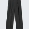 Uno Loose Heavyweight Hose – Kariert Schwarz Uno Loose Heavyweight Hose – Kariert Schwarz
