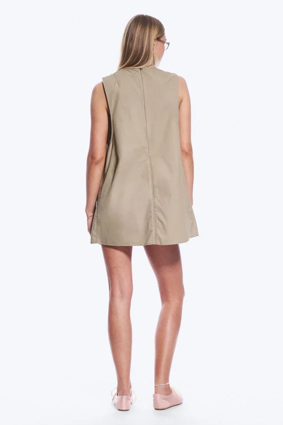 Utility-Minikleid aus Baumwoll-Canvas – Beige Utility-Minikleid aus Baumwoll-Canvas – Beige