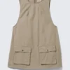 Utility-Minikleid aus Baumwoll-Canvas – Beige Utility-Minikleid aus Baumwoll-Canvas – Beige