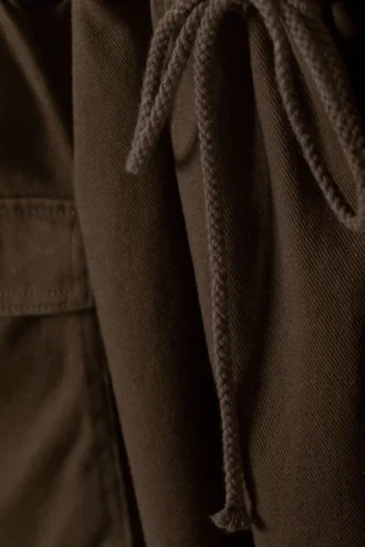 Utility-Twill-Minirock – Dunkelbraun